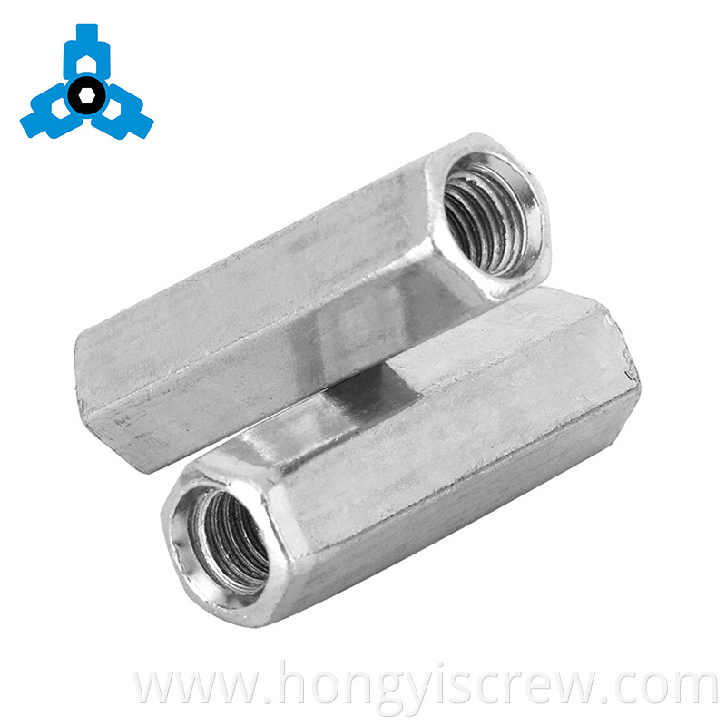 DIN6334 Stainless Steel Coupling Nut Long Hex Connecting Nut OEM Stock Support